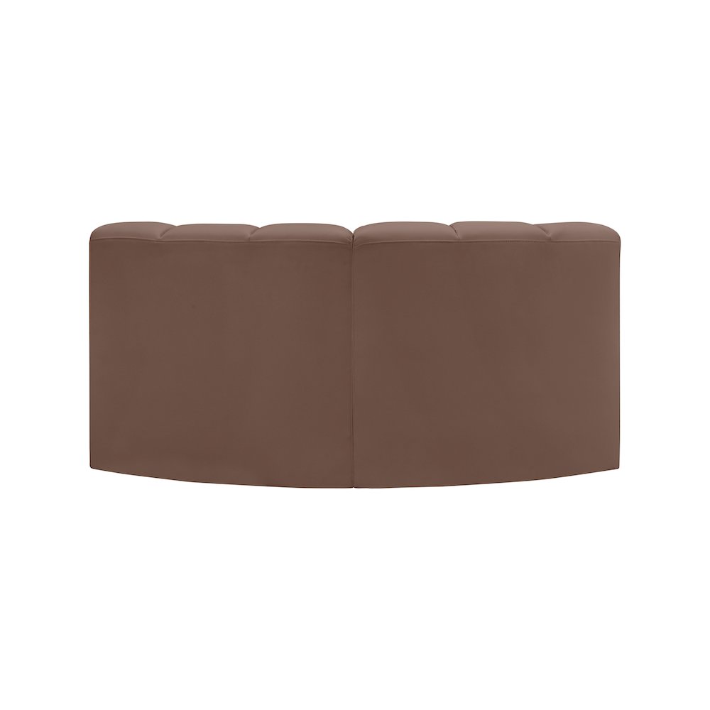 Arc Brown Vegan Leather Modular Sofa. Picture 5
