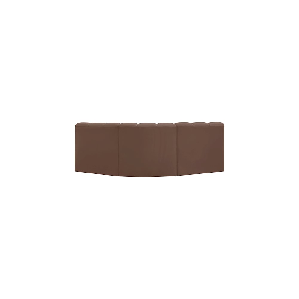 Arc Brown Vegan Leather Modular Sofa. Picture 6