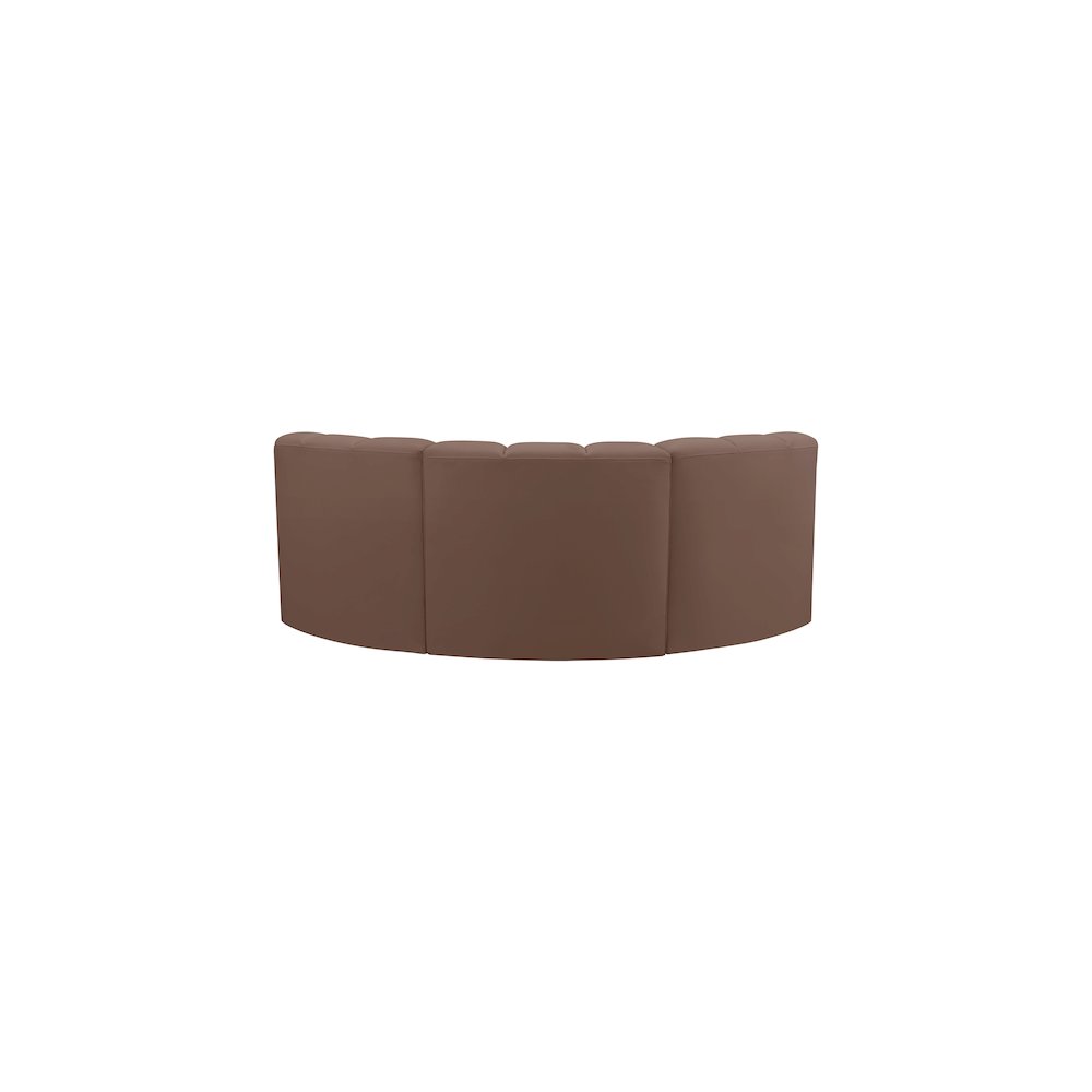Arc Brown Vegan Leather Modular Sofa. Picture 6