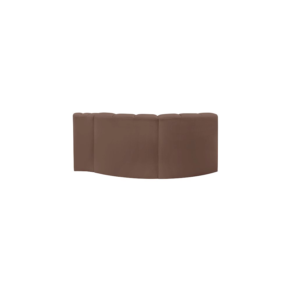 Arc Brown Vegan Leather Modular Sofa. Picture 6