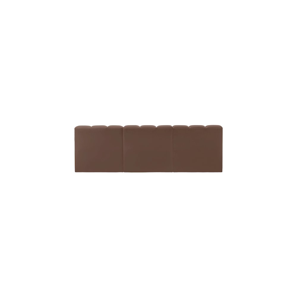 Arc Brown Vegan Leather Modular Sofa. Picture 6