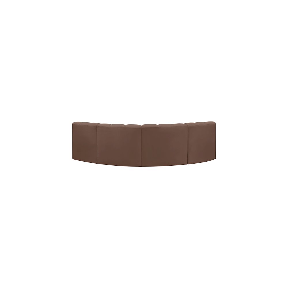 Arc Brown Vegan Leather Modular Sofa. Picture 6