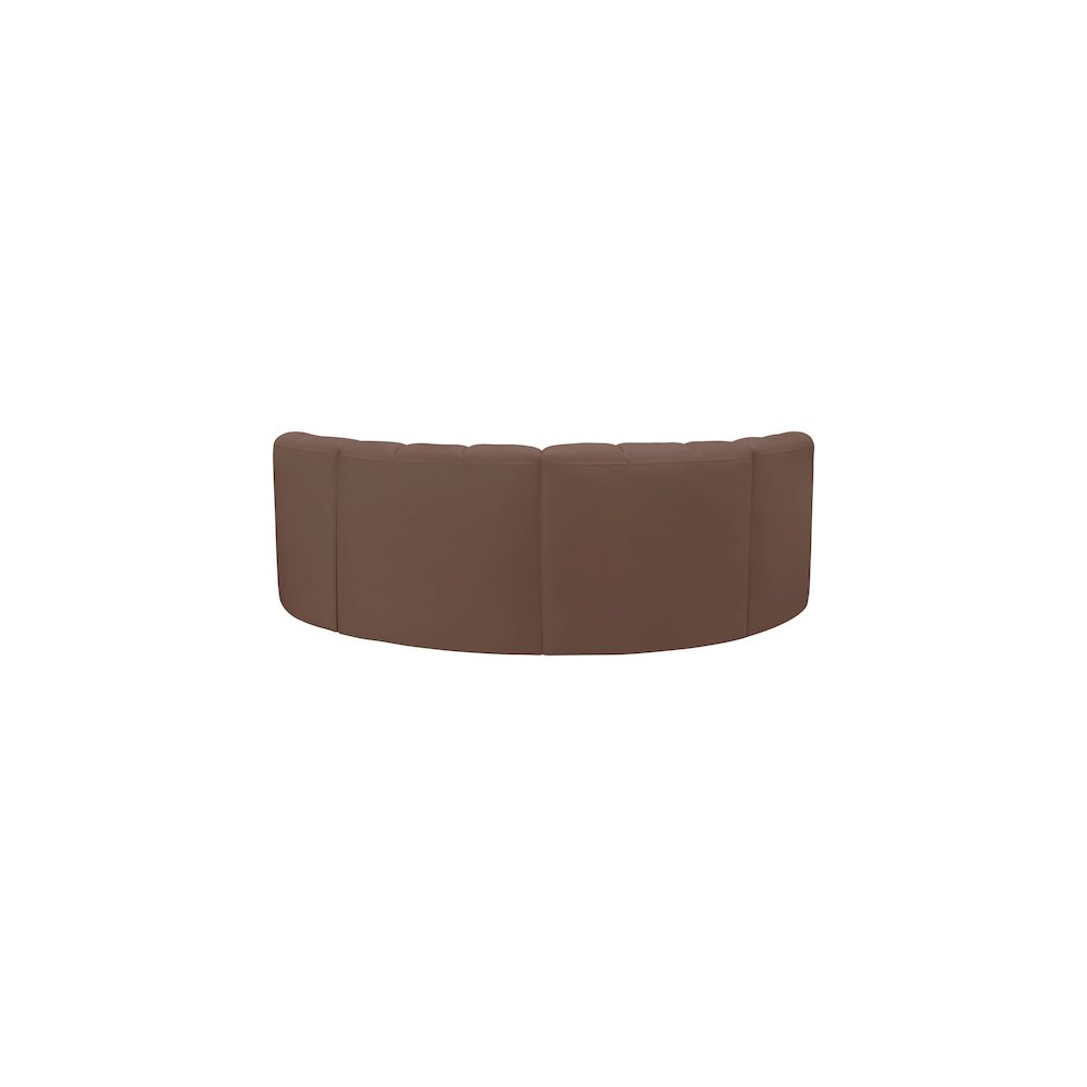 Arc Brown Vegan Leather Modular Sofa. Picture 6