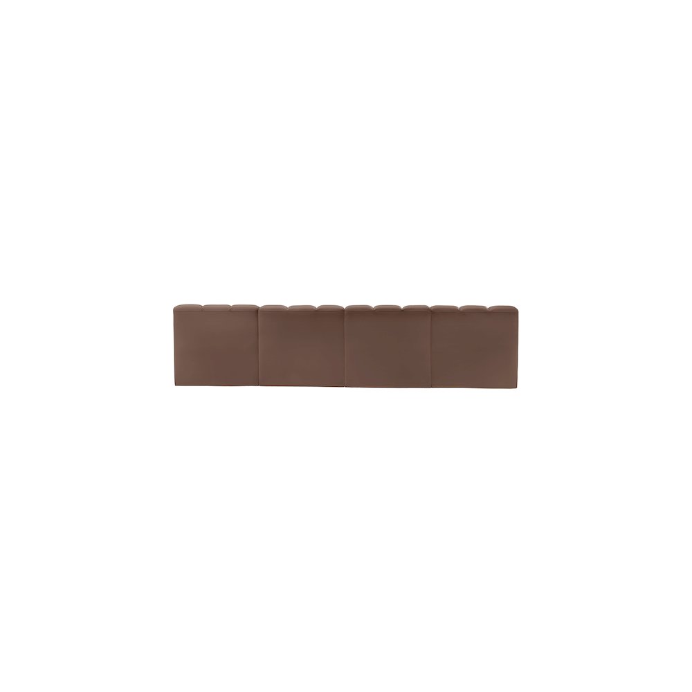 Arc Brown Vegan Leather Modular Sofa. Picture 5
