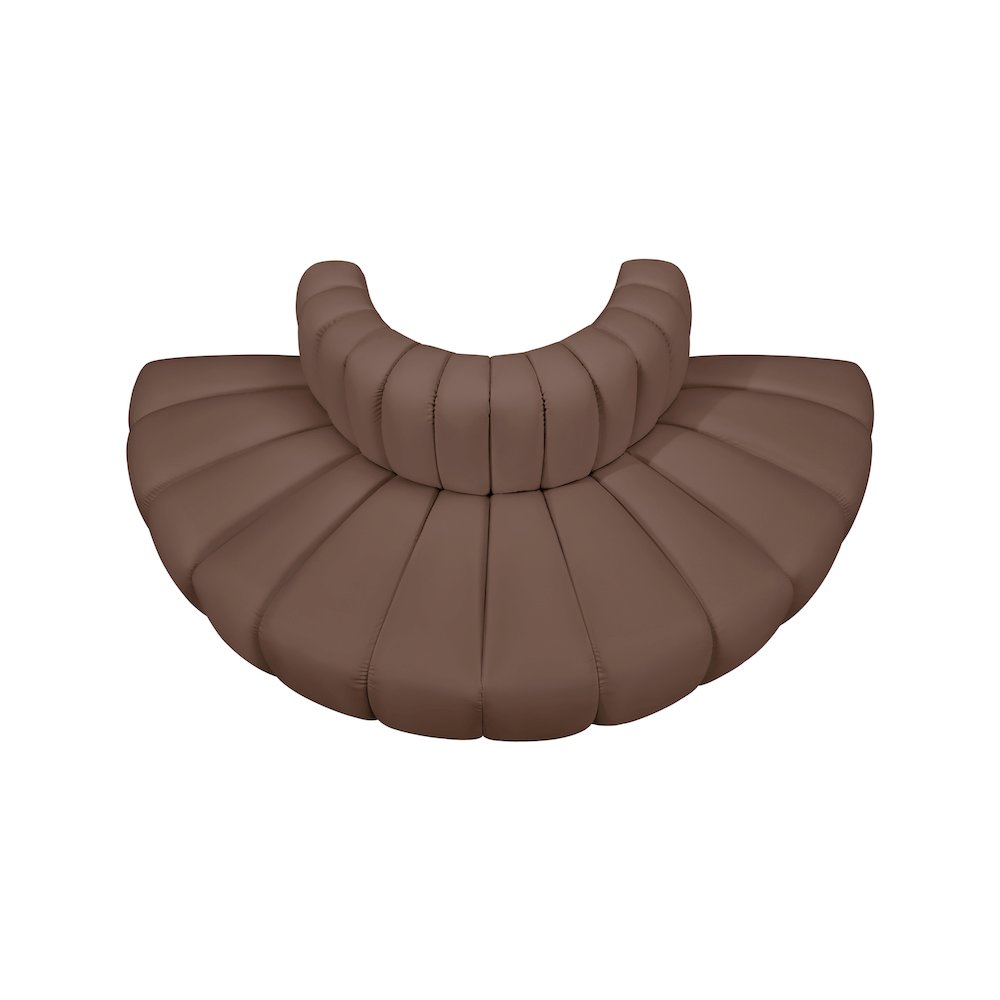 Arc Brown Vegan Leather Modular Sofa. Picture 3