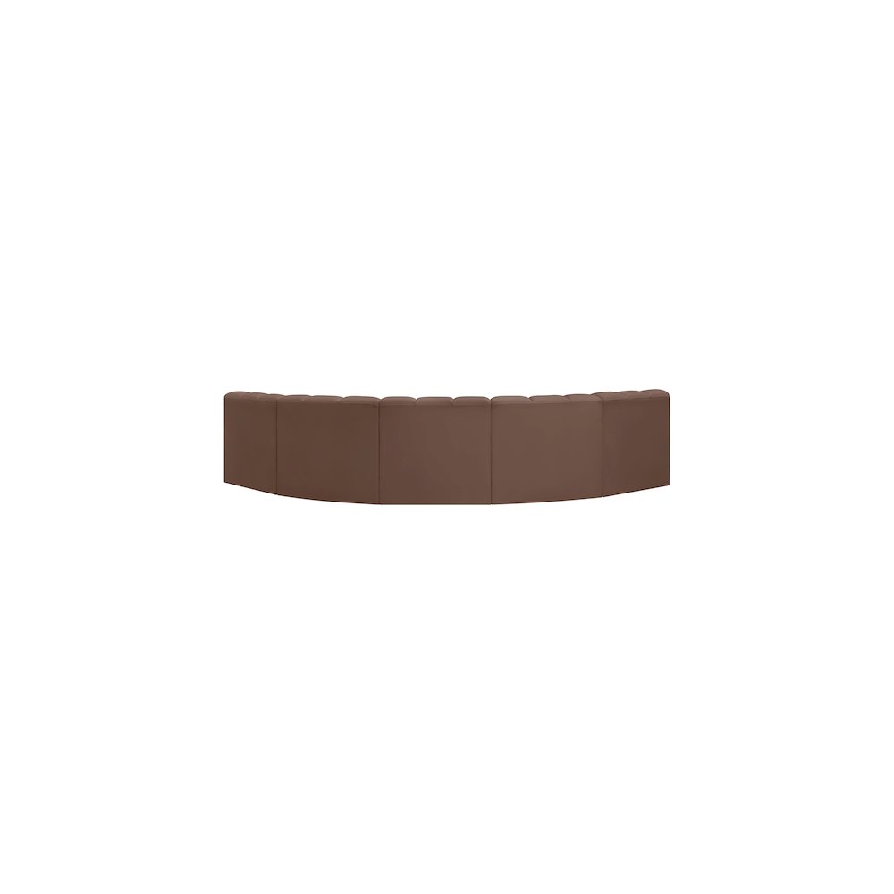 Arc Brown Vegan Leather Modular Sofa. Picture 6