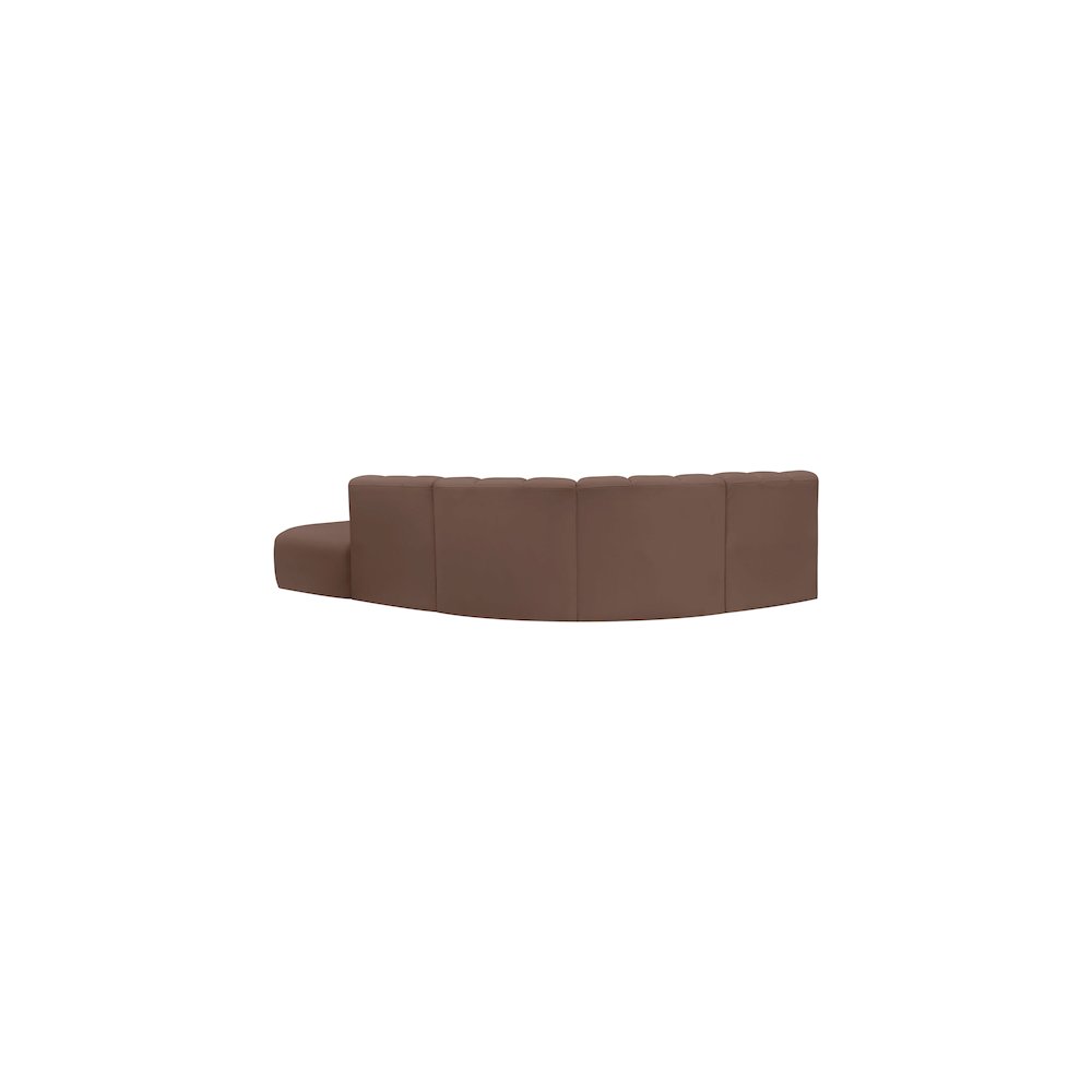 Arc Brown Vegan Leather Modular Sofa. Picture 10
