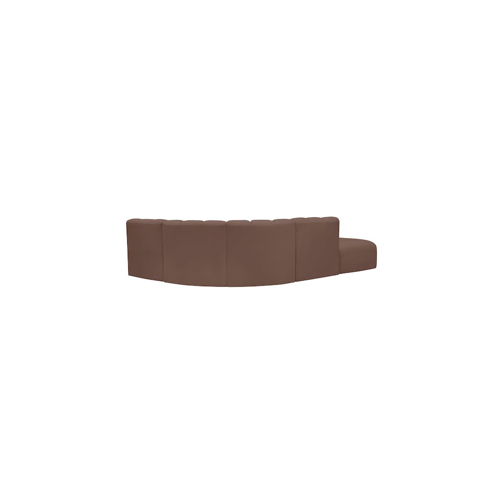 Arc Brown Vegan Leather Modular Sofa. Picture 9