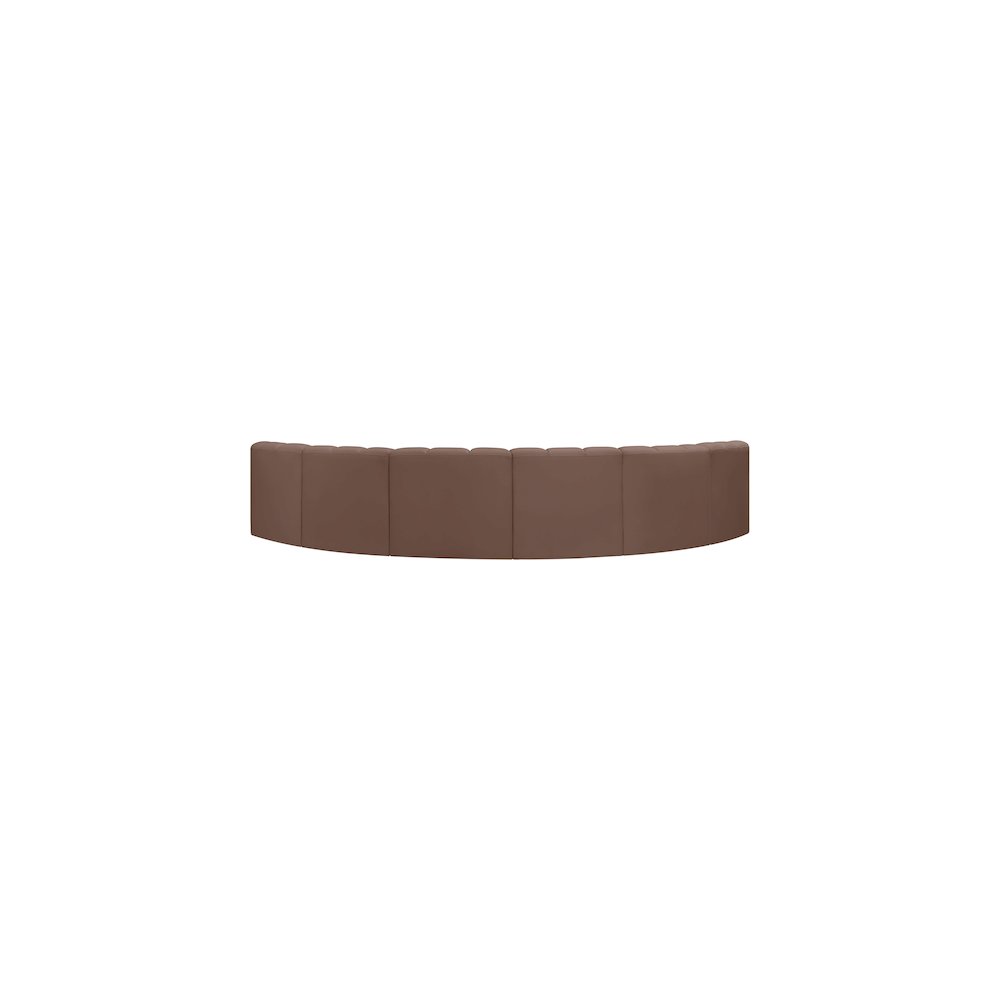 Arc Brown Vegan Leather Modular Sofa. Picture 6