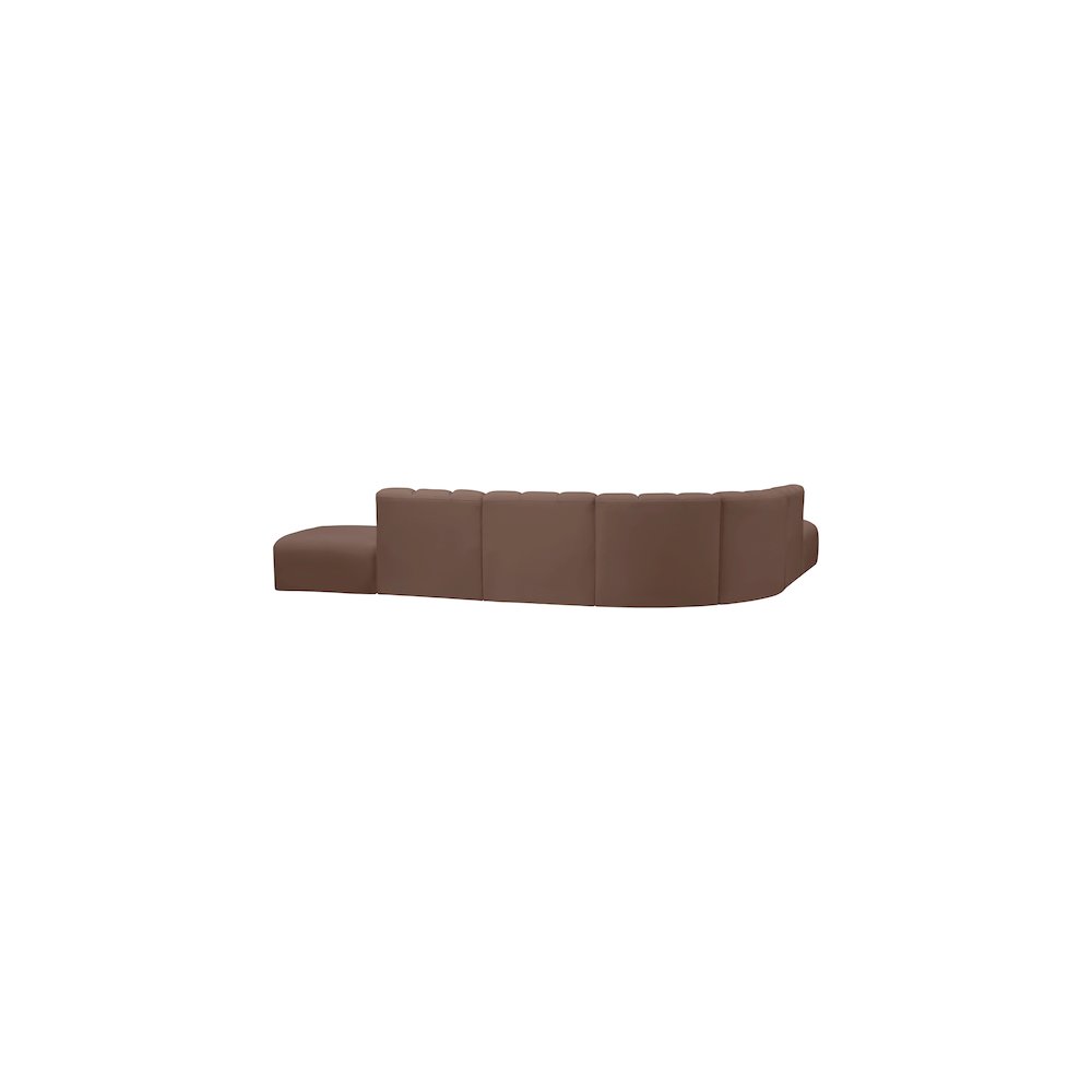 Arc Brown Vegan Leather Modular Sofa. Picture 5