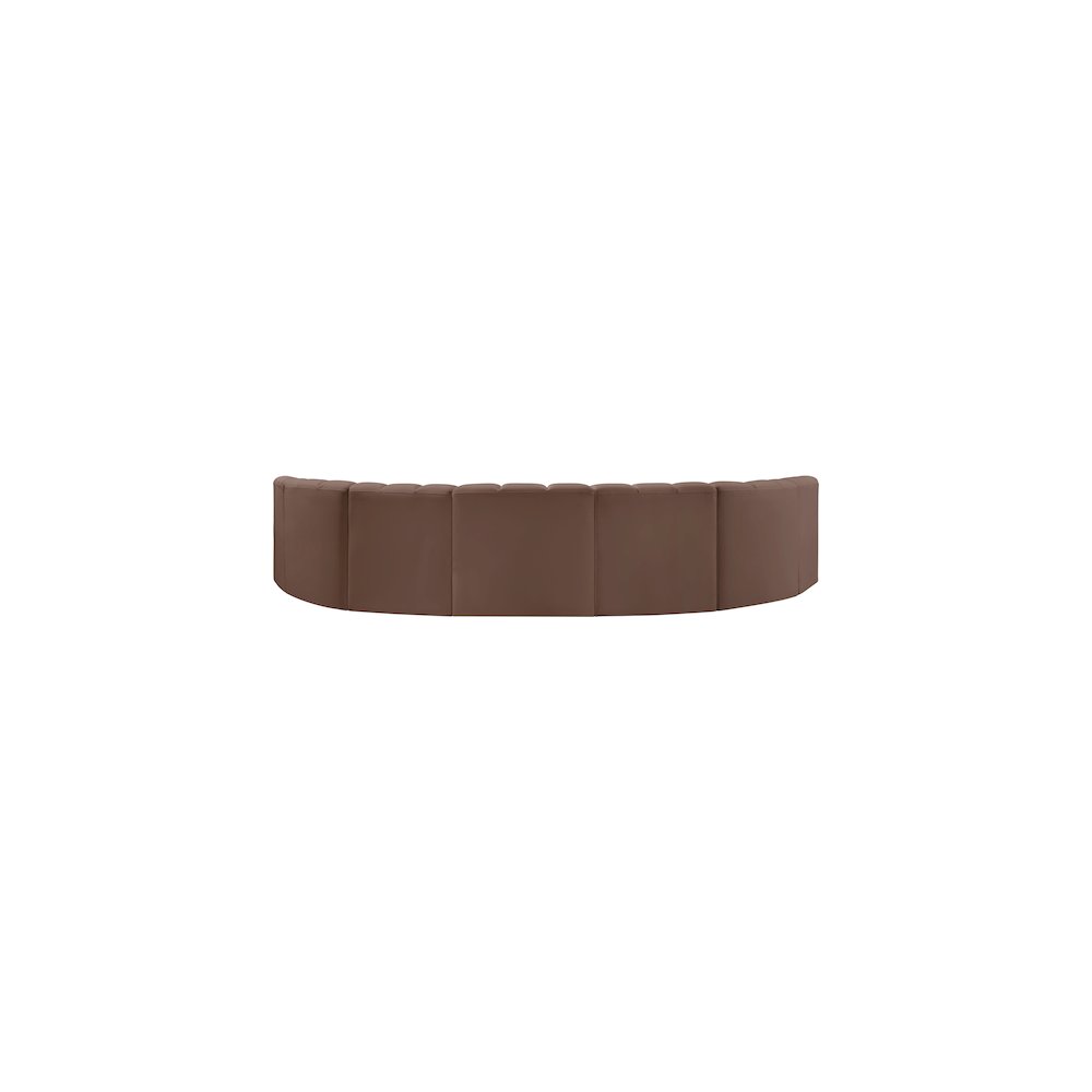 Arc Brown Vegan Leather Modular Sofa. Picture 6