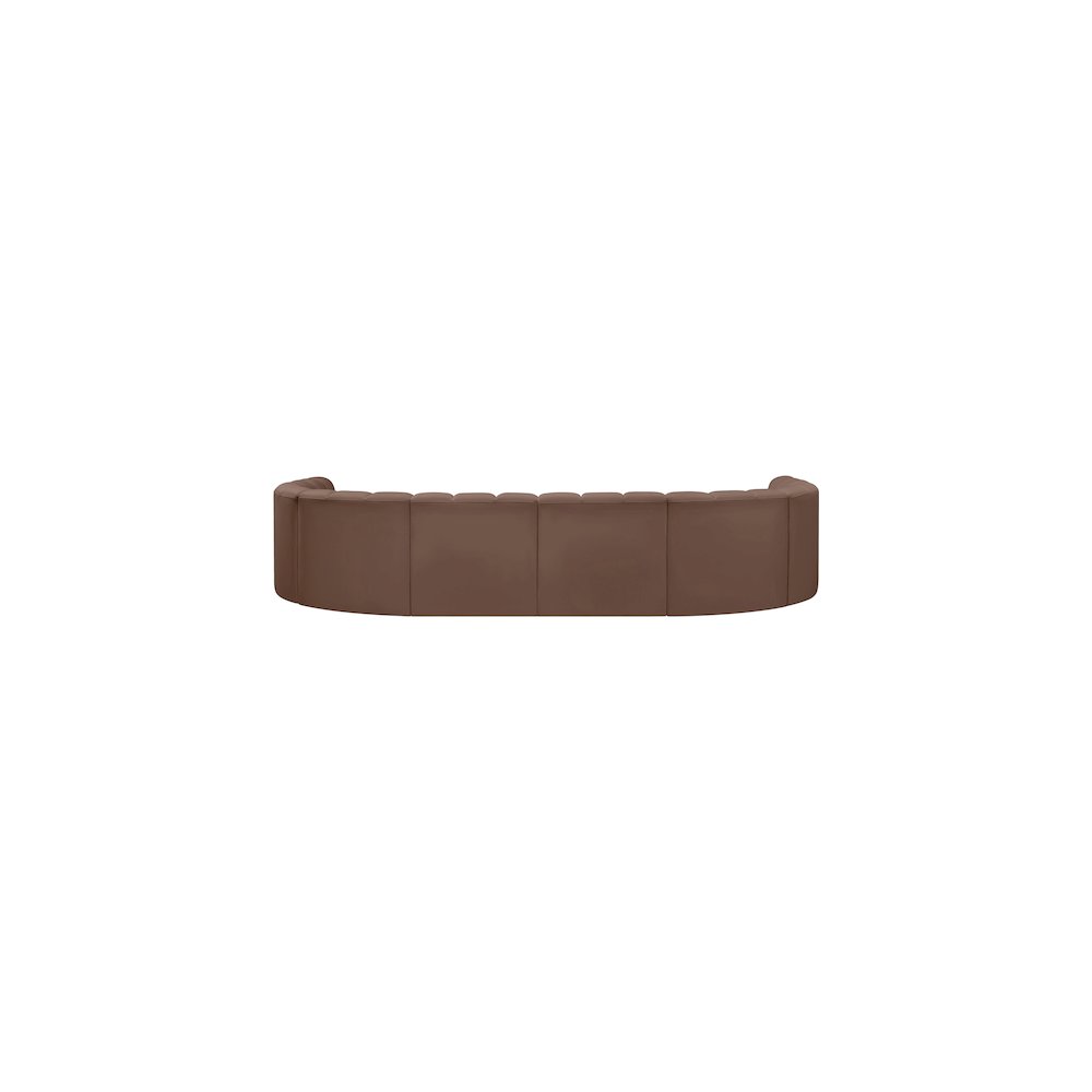 Arc Brown Vegan Leather Modular Sofa. Picture 7