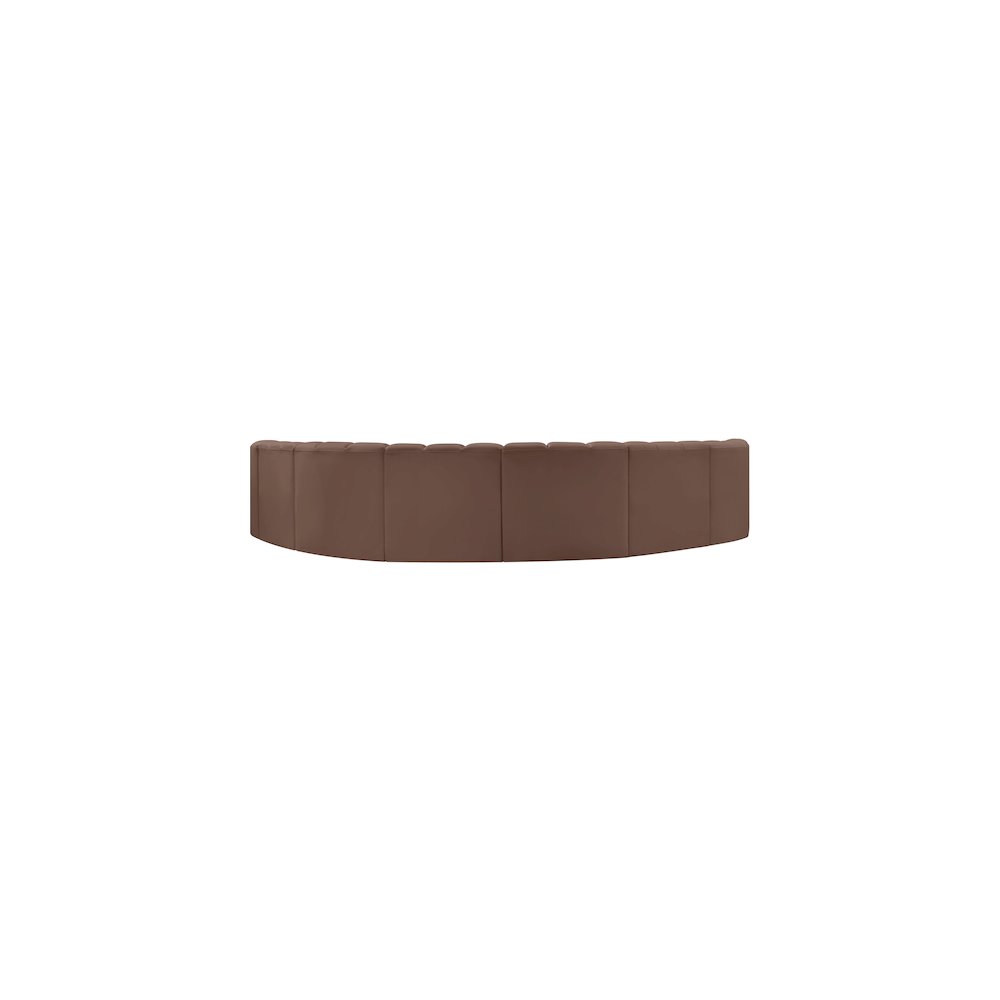 Arc Brown Vegan Leather Modular Sofa. Picture 6