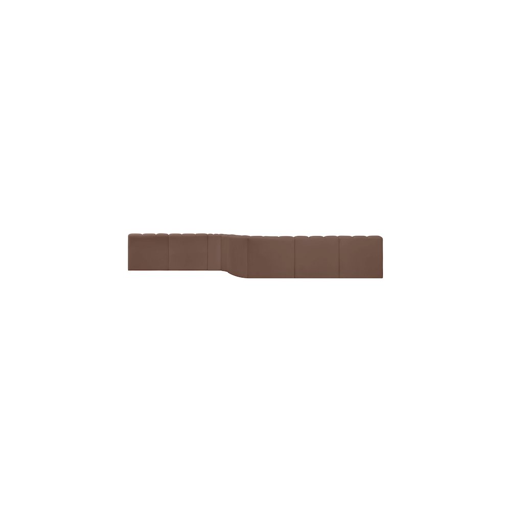 Arc Brown Vegan Leather Modular Sofa. Picture 8