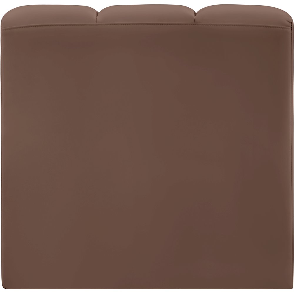 Arc Brown Vegan Leather Straight Chair. Picture 6
