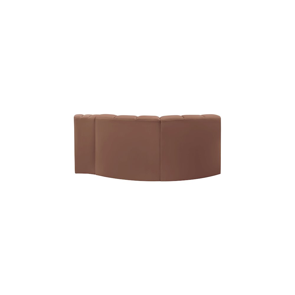 Arc Cognac Vegan Leather Modular Sofa. Picture 6