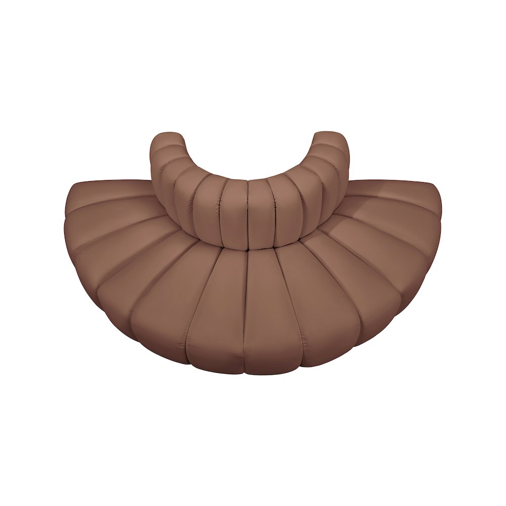 Arc Cognac Vegan Leather Modular Sofa. Picture 3