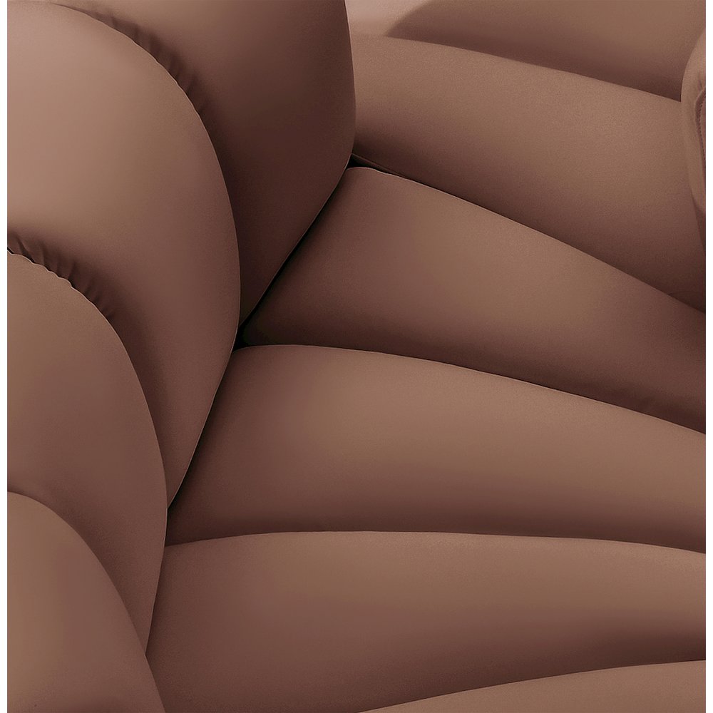 Arc Cognac Vegan Leather Modular Sofa. Picture 6