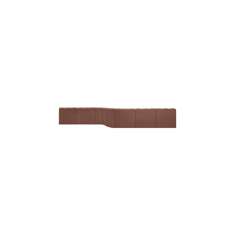 Arc Cognac Vegan Leather Modular Sofa. Picture 8