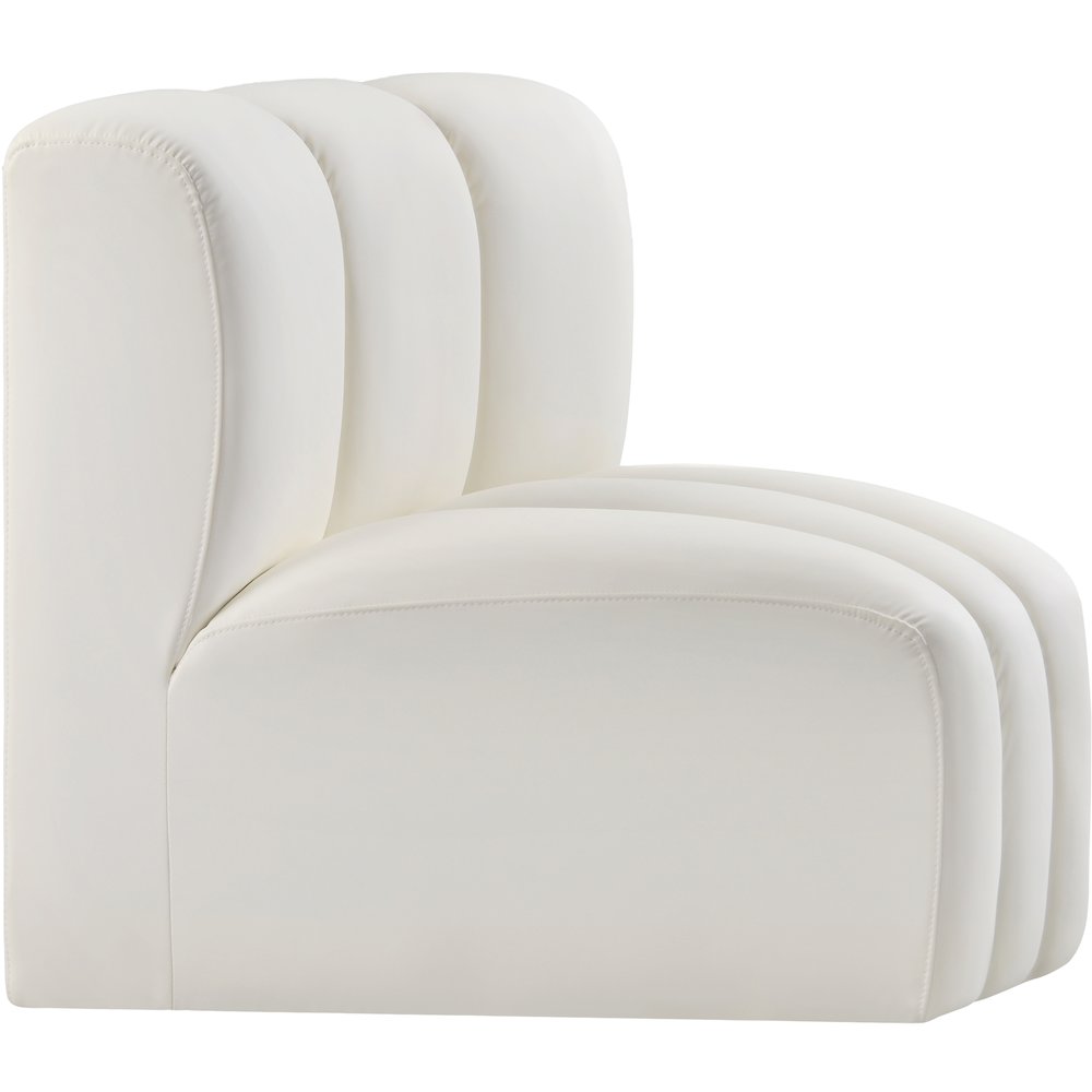 Arc Cream Vegan Leather Curved Corner. Picture 4