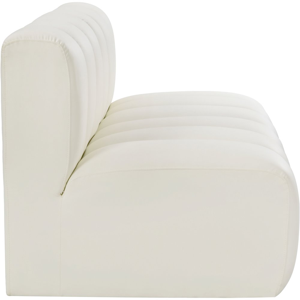 Arc Cream Vegan Leather Modular Sofa. Picture 5