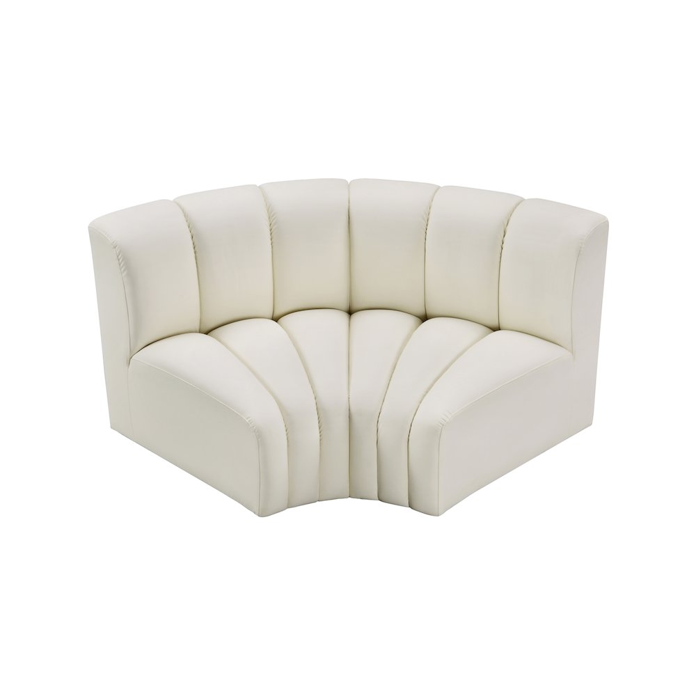 Arc Cream Vegan Leather Modular Sofa. Picture 3