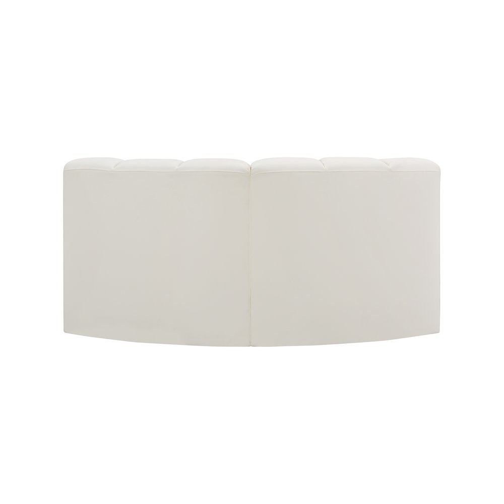 Arc Cream Vegan Leather Modular Sofa. Picture 5