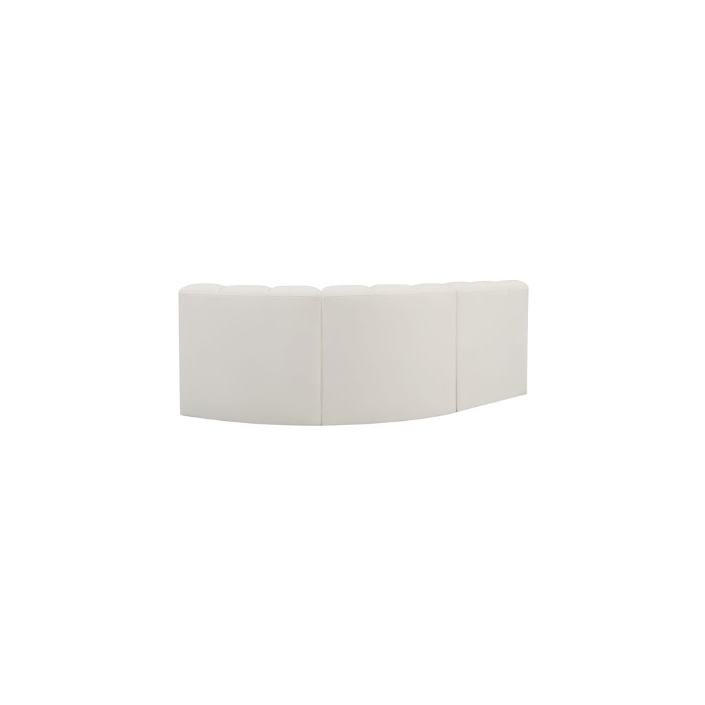 Arc Cream Vegan Leather Modular Sofa. Picture 6