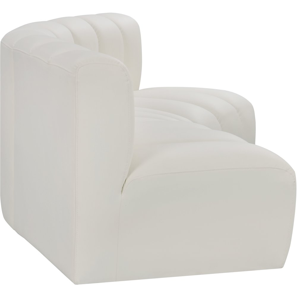 Arc Cream Vegan Leather Modular Sofa. Picture 5