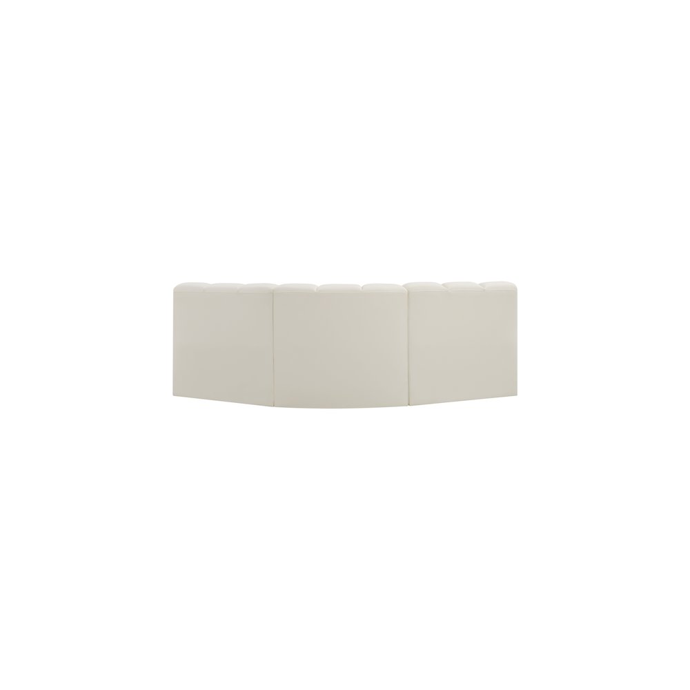 Arc Cream Vegan Leather Modular Sofa. Picture 6