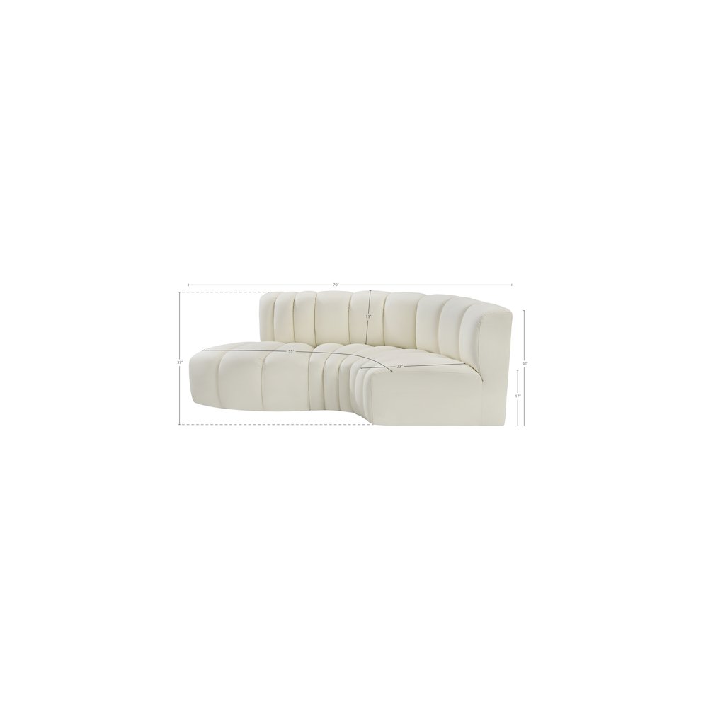 Arc Cream Vegan Leather Modular Sofa. Picture 11