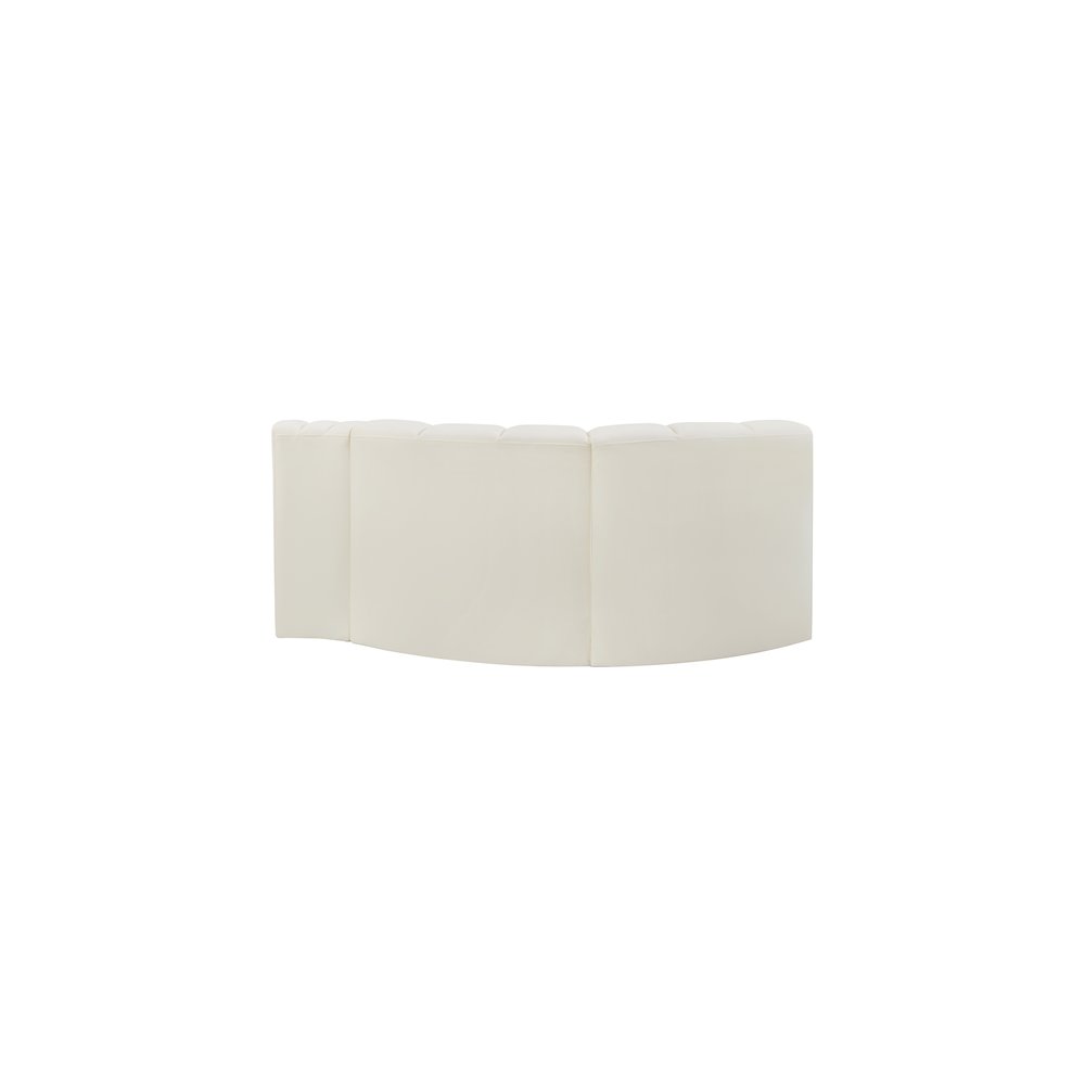 Arc Cream Vegan Leather Modular Sofa. Picture 6
