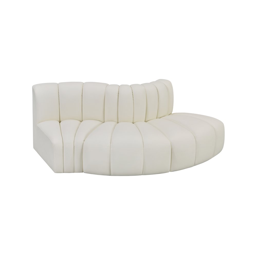 Arc Cream Vegan Leather Modular Sofa. Picture 3