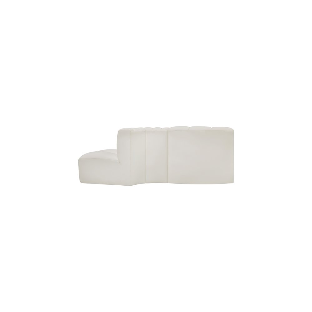 Arc Cream Vegan Leather Modular Sofa. Picture 5