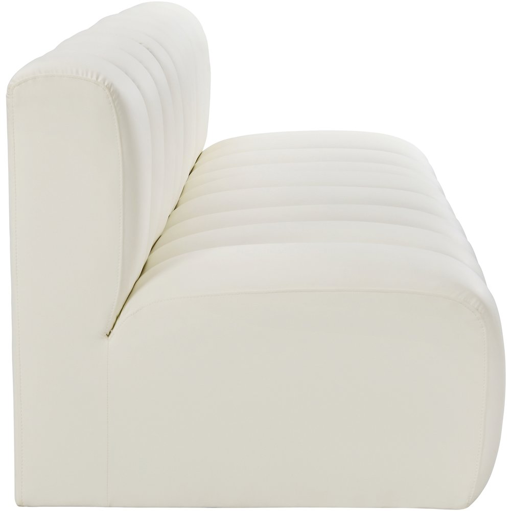 Arc Cream Vegan Leather Modular Sofa. Picture 5