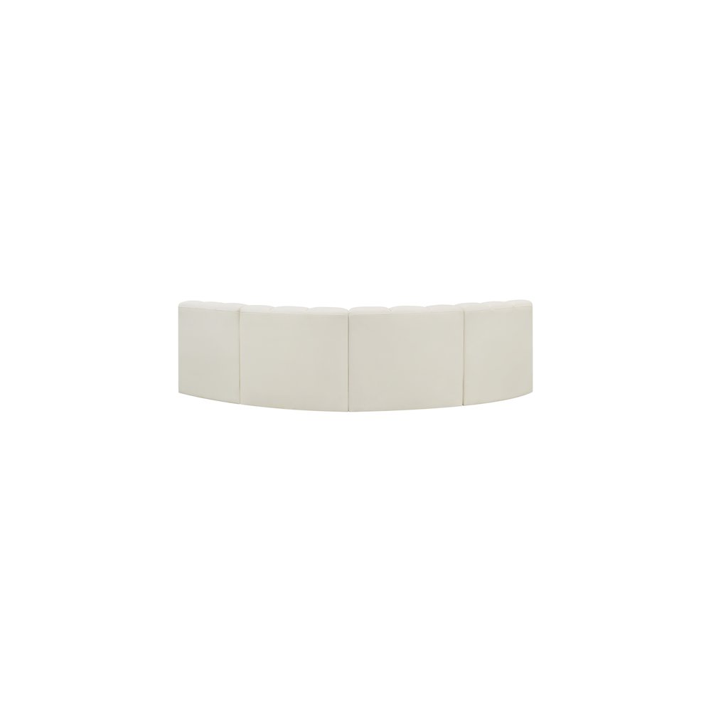 Arc Cream Vegan Leather Modular Sofa. Picture 6