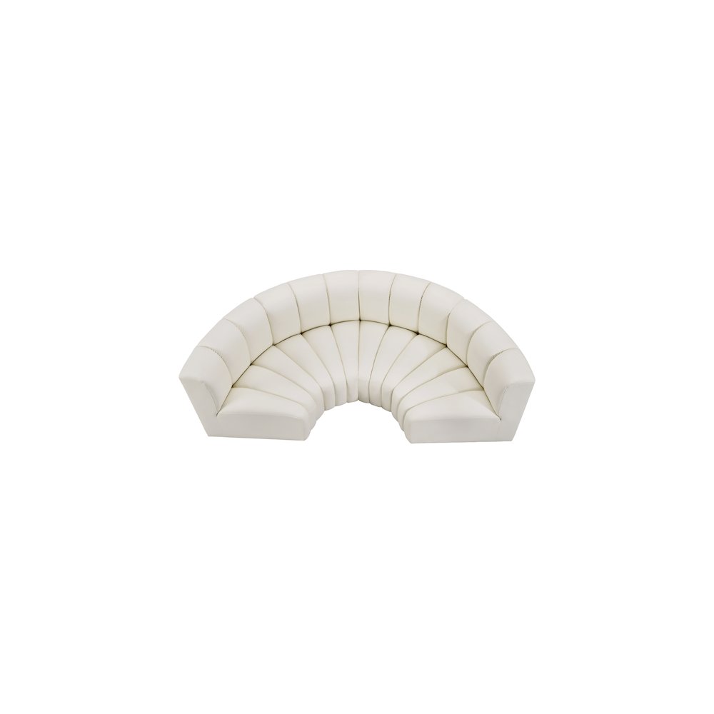 Arc Cream Vegan Leather Modular Sofa. Picture 3