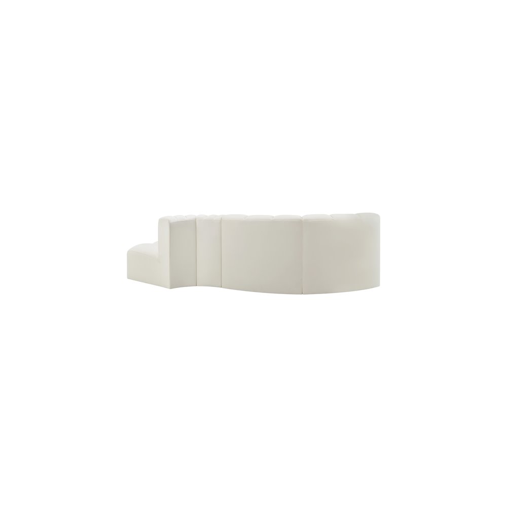 Arc Cream Vegan Leather Modular Sofa. Picture 5