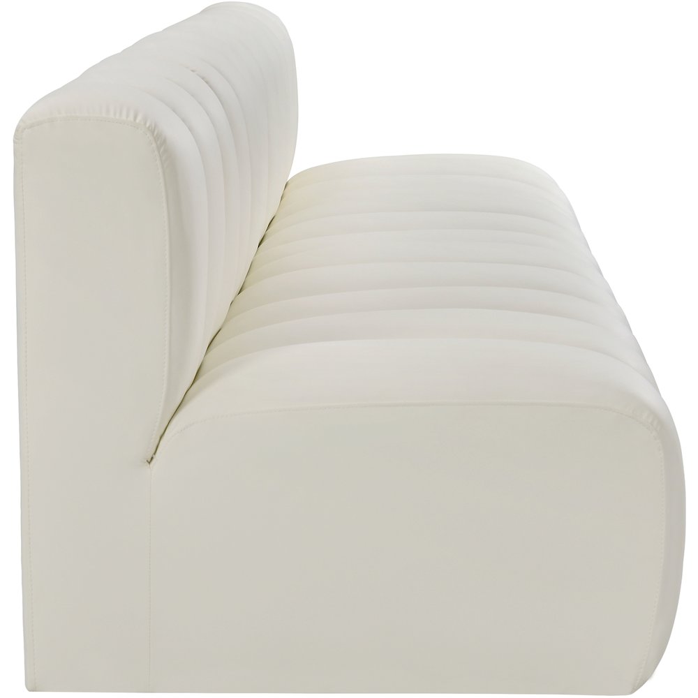 Arc Cream Vegan Leather Modular Sofa. Picture 6