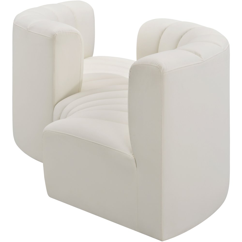 Arc Cream Vegan Leather Modular Sofa. Picture 5