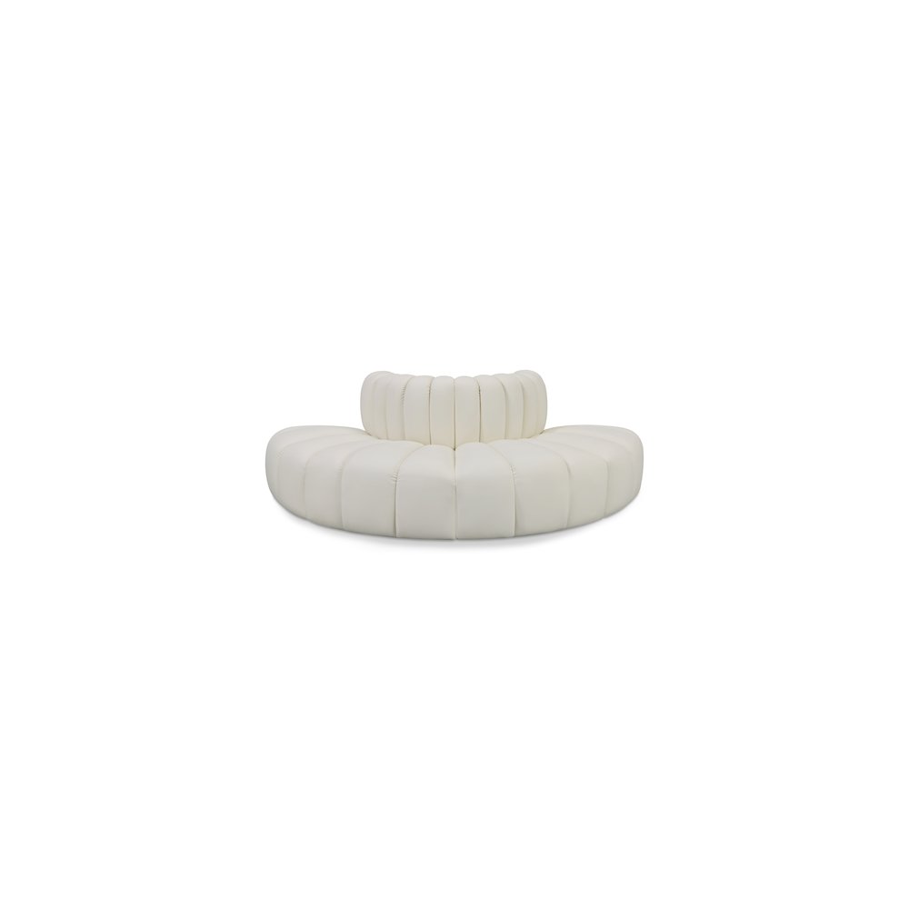 Arc Cream Vegan Leather Modular Sofa. Picture 1