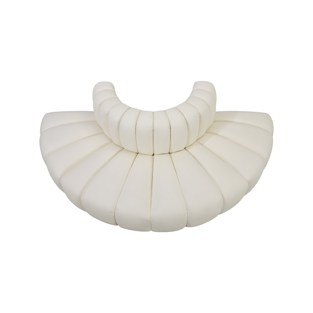 Arc Cream Vegan Leather Modular Sofa. Picture 3