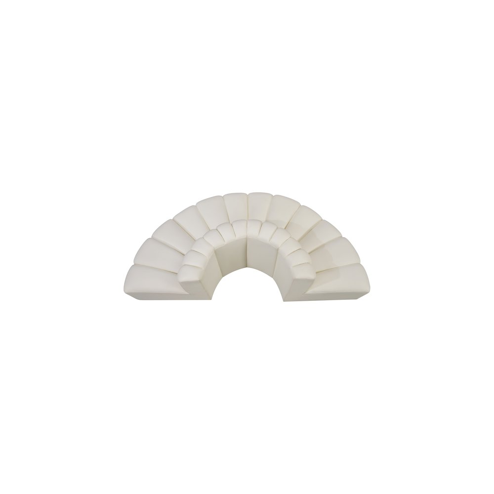 Arc Cream Vegan Leather Modular Sofa. Picture 4