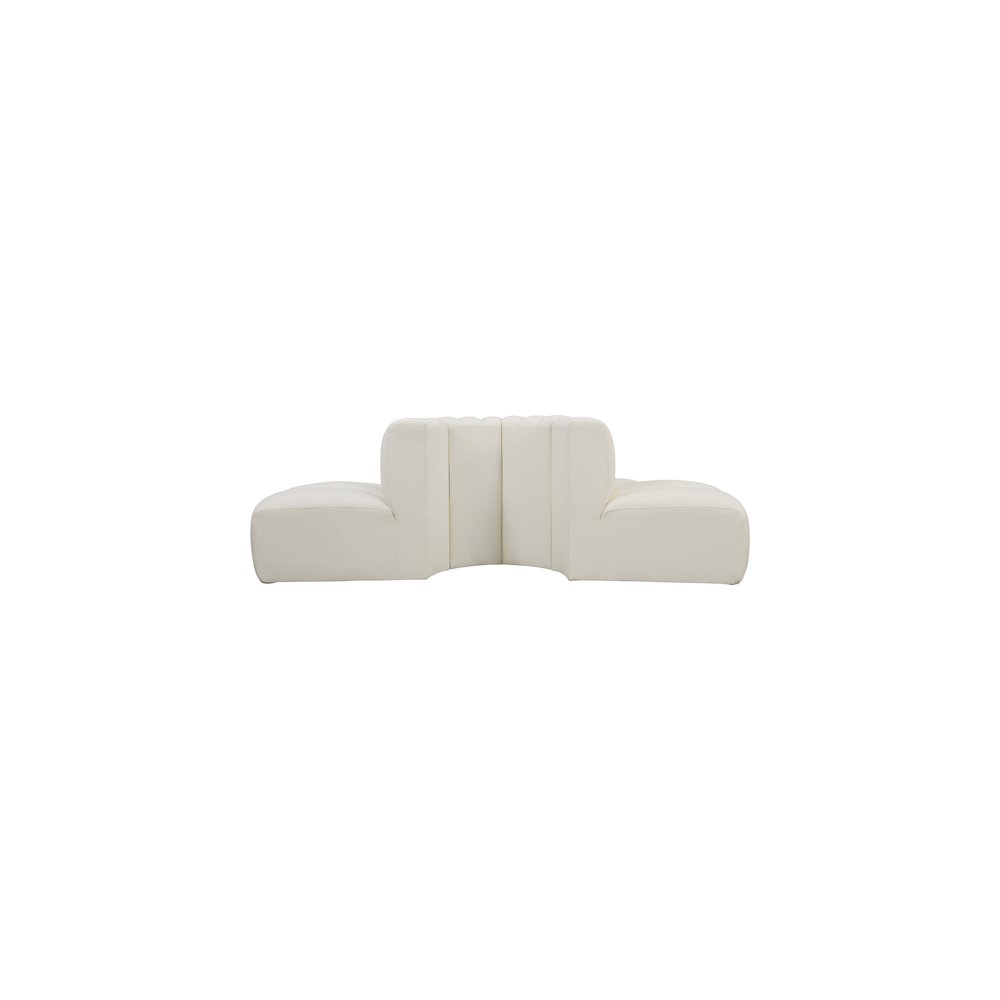 Arc Cream Vegan Leather Modular Sofa. Picture 6