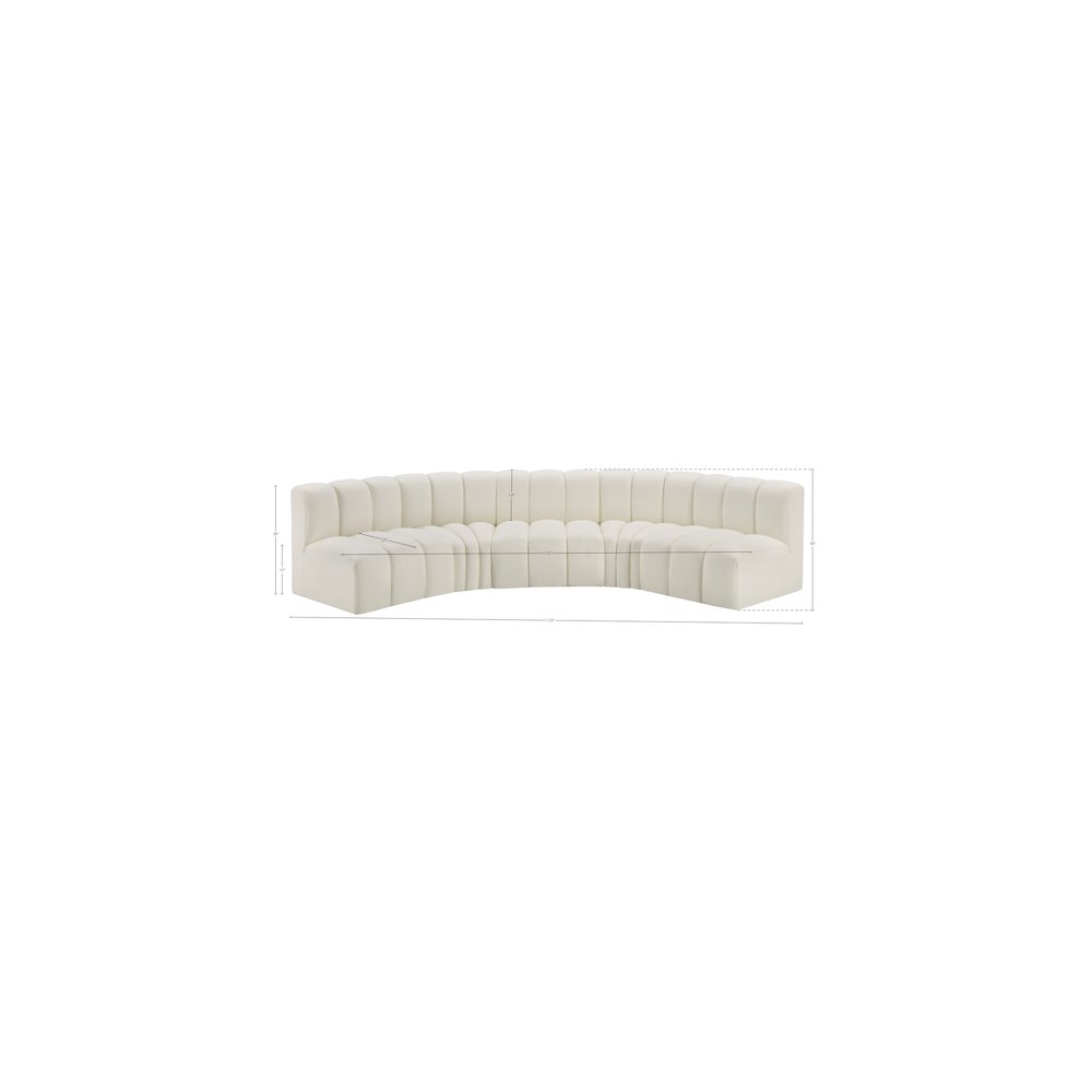 Arc Cream Vegan Leather Modular Sofa. Picture 11