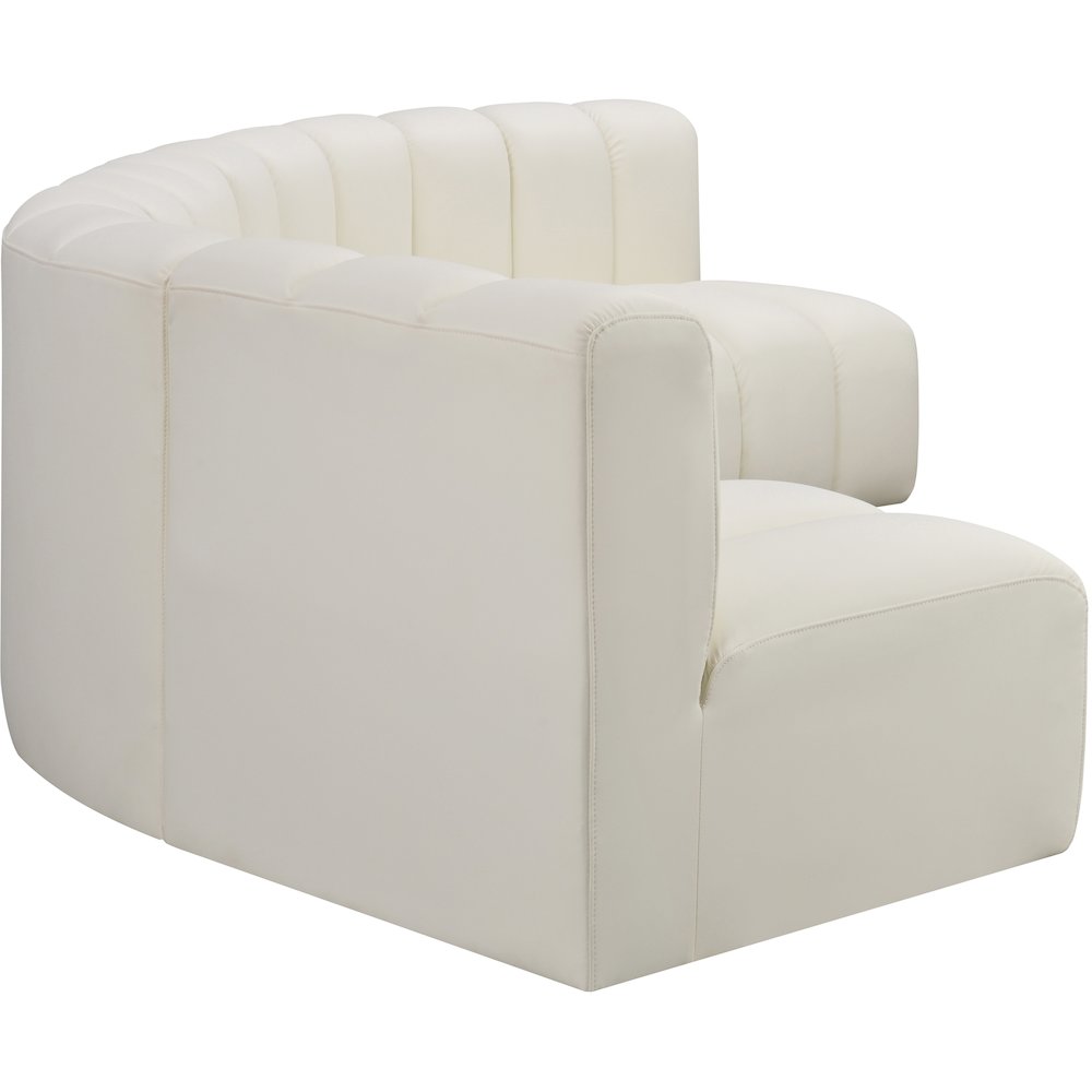 Arc Cream Vegan Leather Modular Sofa. Picture 5