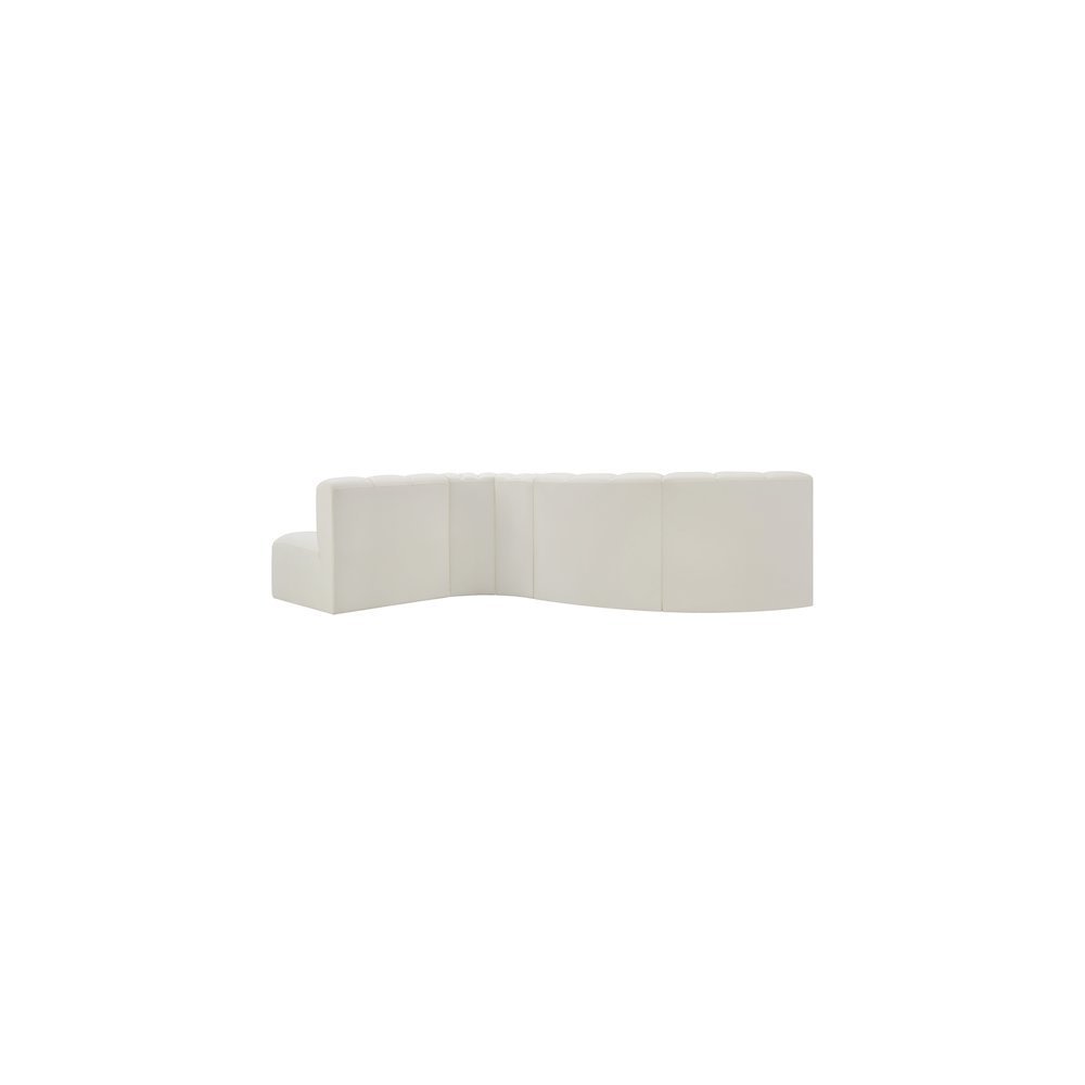 Arc Cream Vegan Leather Modular Sofa. Picture 6