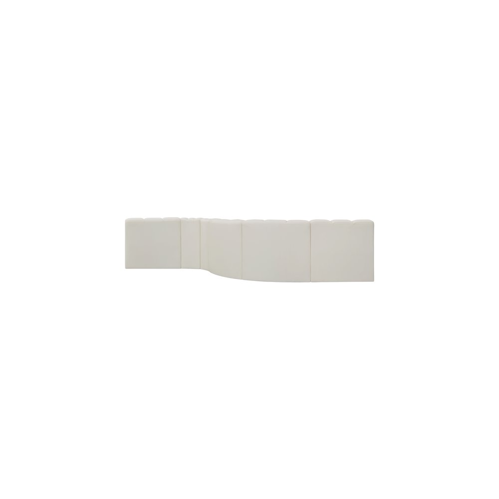 Arc Cream Vegan Leather Modular Sofa. Picture 5