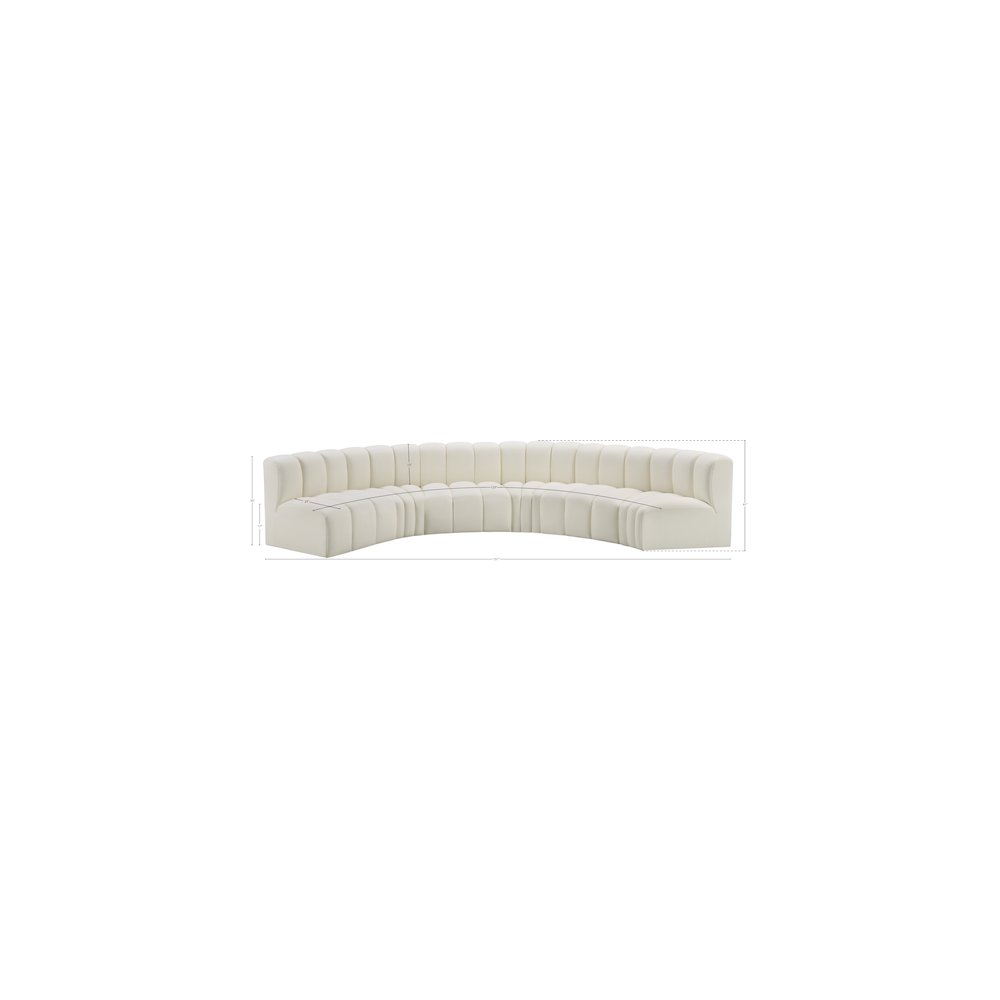 Arc Cream Vegan Leather Modular Sofa. Picture 11