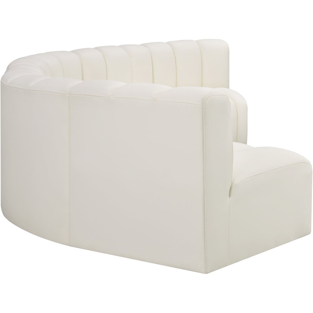 Arc Cream Vegan Leather Modular Sofa. Picture 5